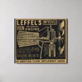 Leffel's Verbeterde IJzerwindmolen 1885 Canvas Afdruk (Voorkant)