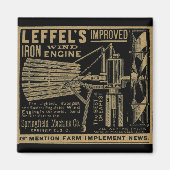 Leffel's Verbeterde IJzerwindmolen 1885 Magneet (Voorkant)