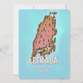 Lefkada Greece reisposter. (Voorkant)