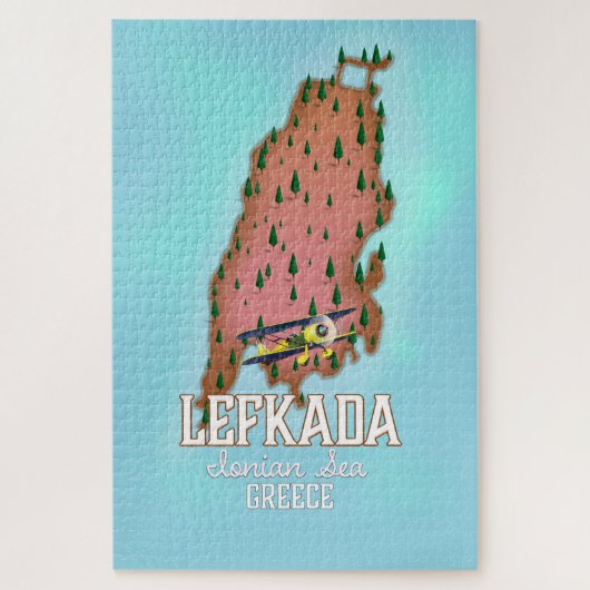 Lefkada Greece reisposter. Legpuzzel (Verticaal)
