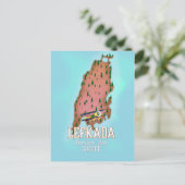Lefkada Griekenland reisposter. Briefkaart (Staand voorkant)