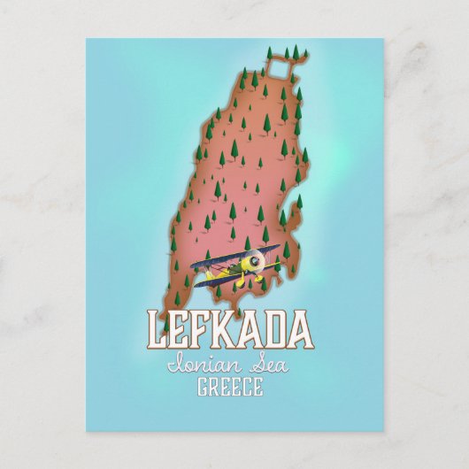 Lefkada Griekenland reisposter. Briefkaart (Voorkant)