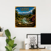 Lefke Noord-Cyprus Groene Kust Reis Herinnering Poster (Thuiskantoor)