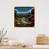 Lefke Noord-Cyprus Groene Kust Reis Herinnering Poster (Keuken)