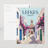 Lefkes Griekenland Briefkaart (Voorkant / Achterkant)