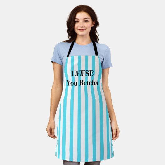 Lefse Aqua Striped All-Over Print Schort (Gedragen)