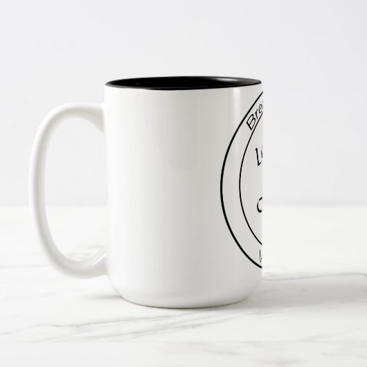 Lefse & Coffee - Ontbijten van Vikings-Mok Tweekleurige Koffiemok (Links)