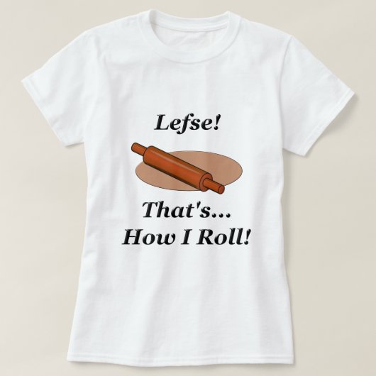 Lefse hoe ik moet rollen t-shirt (Design voorkant)