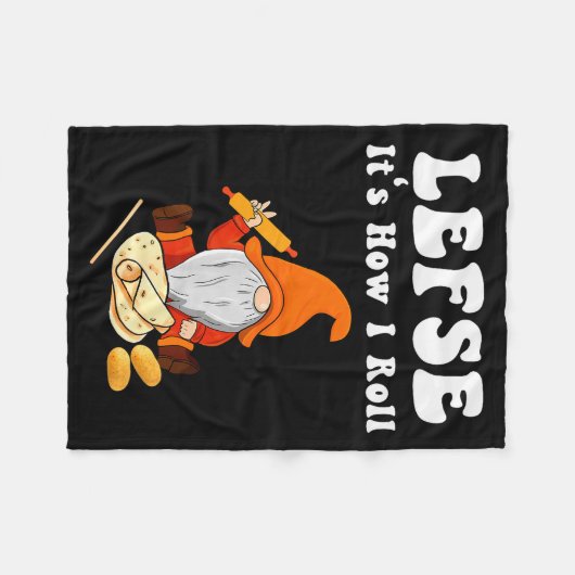 Lefse It's How I Roll Christmas  Fleece Deken (Voorkant (Horizontaal))