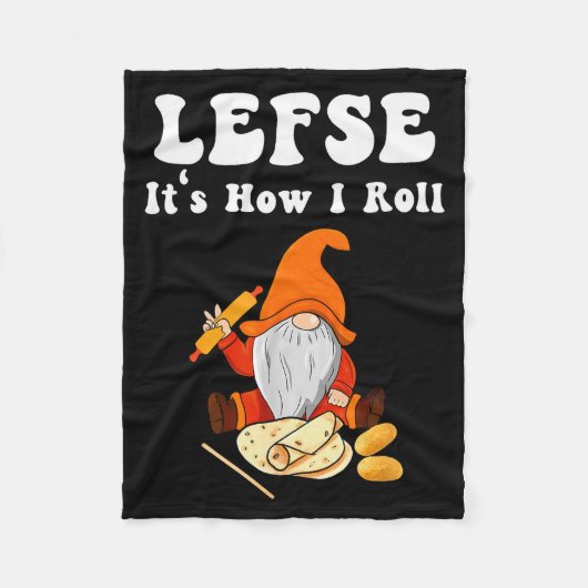 Lefse It's How I Roll Christmas  Fleece Deken (Voorkant)