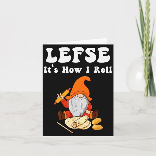 Lefse It's How I Roll Christmas  Kaart (Voorkant)