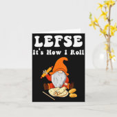 Lefse It's How I Roll Christmas  Kaart (Gele Bloem)