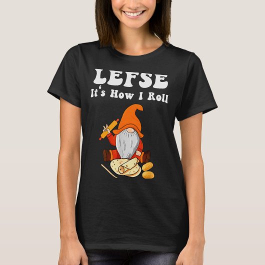 Lefse It's How I Roll Christmas  T-shirt (Voorkant)