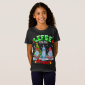 Lefse Making Team Kerstmis Gnomen Noors Lefse T-shirt (Voorkant volledig)