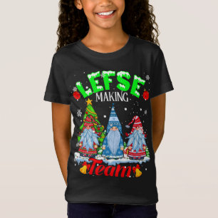 Lefse Making Team Kerstmis Gnomen Noors Lefse T-shirt