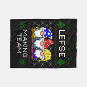 Lefse Making Team Ugly Christmas Sweater  Fleece Deken (Voorkant (Horizontaal))