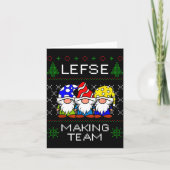 Lefse Making Team Ugly Christmas Sweater  Kaart (Voorkant)