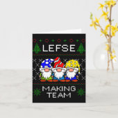 Lefse Making Team Ugly Christmas Sweater  Kaart (Gele Bloem)