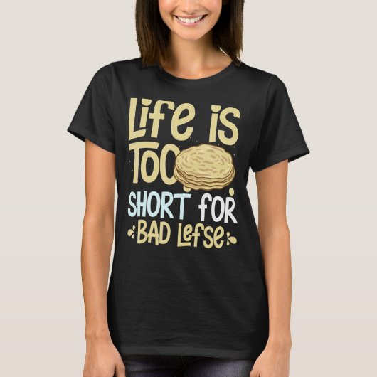 Lefse Norwegian Bread Recipe Maker Flatbrood Rolli T-shirt (Voorkant)