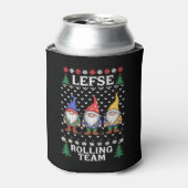 Lefse Rollend Team Kerst Bakken Gnome Kerstmis  Blikjeskoeler (Blikje Voorkant)