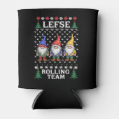 Lefse Rollend Team Kerst Bakken Gnome Kerstmis  Blikjeskoeler (Voorkant)