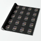 Lefse Rollend Team Kerst Bakken Gnome Kerstmis Cadeaupapier (Uitgerold)