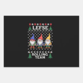Lefse Rollend Team Kerst Bakken Gnome Kerstmis  Inpakpapier Vel (Voorkant)
