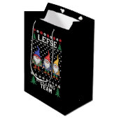 Lefse Rollend Team Kerst Bakken Gnome Kerstmis Medium Cadeauzakje (Voorkant Gekanteld)