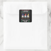 Lefse Rollend Team Kerst Bakken Gnome Kerstmis  Vierkante Sticker (Tas)