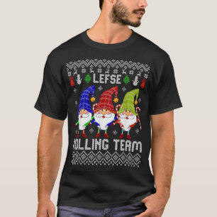 Lefse Rolling Team Funny Kerstbakken Tomte Gn T-shirt
