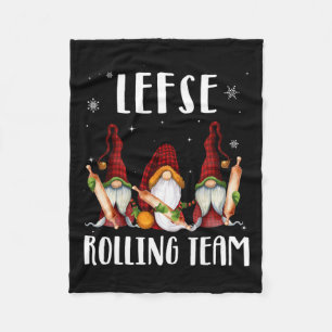 Lefse Rolling Team Gnomes Kerstmis Kind Fleece Deken