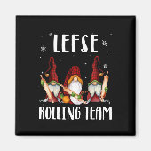 Lefse Rolling Team Gnomes Kerstmis Kind Magneet (Voorkant)