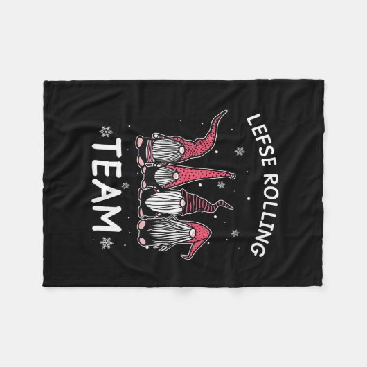 Lefse Rolling Team God Jul Gnome geeft kerstmis Fleece Deken (Voorkant (Horizontaal))