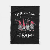 Lefse Rolling Team God Jul Gnome geeft kerstmis Fleece Deken (Voorkant)