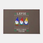 Lefse Rolling Team, Kerstbaking Tomte Gnome Deurmat (Voorkant)