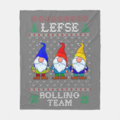 Lefse Rolling Team, Kerstbaking Tomte Gnome Fleece Deken (Voorkant)