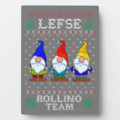 Lefse Rolling Team, Kerstbaking Tomte Gnome Fotoplaat (voorkant)