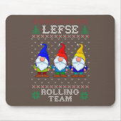 Lefse Rolling Team, Kerstbaking Tomte Gnome Muismat (Voorkant)