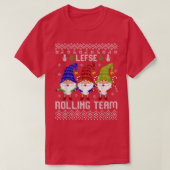 Lefse Rolling Team - Kerstbaking Tomte Gnome Xm T-shirt (Design voorkant)