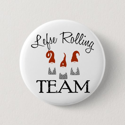 Lefse rolteam kerstmeisje ronde button 5,7 cm (Voorkant)