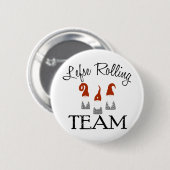 Lefse rolteam kerstmeisje ronde button 5,7 cm (Voorkant /achterkant)