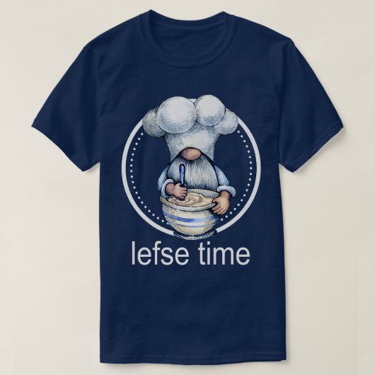 Lefse Time Norwegian Scandinavian Baking T-shirt (Design voorkant)