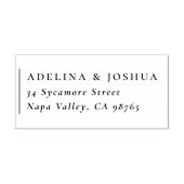 Left-Aligned Elegant Typography Return Address Rubberstempel (Afrduk)
