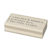 Left-Aligned Elegant Typography Return Address Rubberstempel (Stempel)