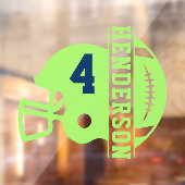 Left Facing Football Game Day Back Window Cling Raamsticker (Vel 2)