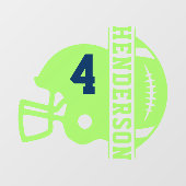 Left Facing Football Game Day Back Window Cling Raamsticker (Vel)