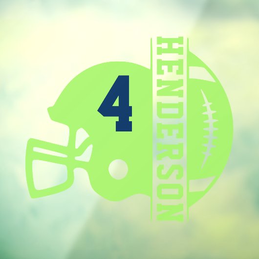 Left Facing Football Game Day Back Window Cling Raamsticker (Vel 3)