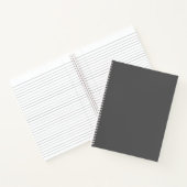 Left-Handed Gray Personalized Name Notebook Notitieboek (Binnen)
