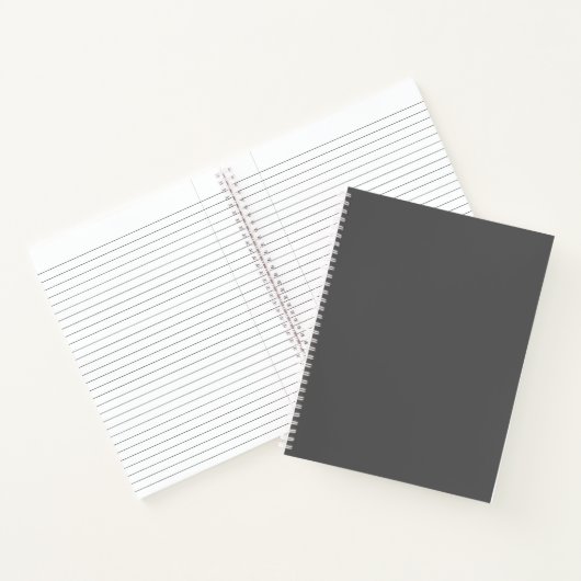 Left-Handed Gray Personalized Name Notebook Notitieboek (Binnen)