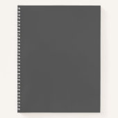 Left-Handed Gray Personalized Name Notebook Notitieboek (Voorkant)